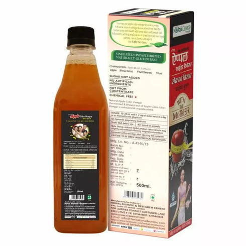 Herbal Canada Apple Cider Vinegar With Mother 500ml